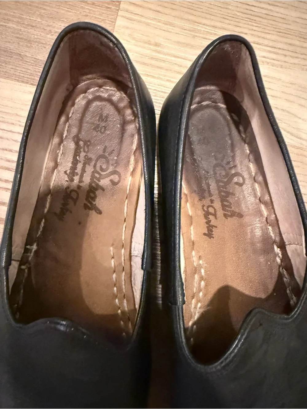 Sabah Black Leather Slip-On Loafers for Men
